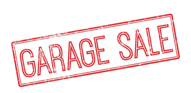 车库大甩卖红色橡皮印章印在白色上图片下载