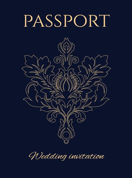 婚礼邀请的护照图片下载