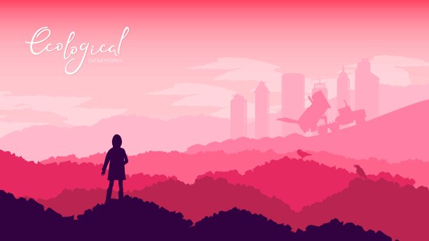 那孩子站在小山上图片下载