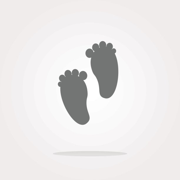 矢量足迹圈光滑的网页图标在白色的背景。网络图标艺术。图形图标画图片下载