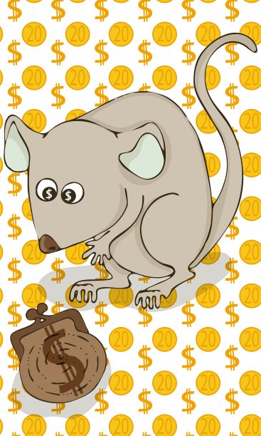 中国新年。大鼠和小鼠收集载体剪影图片下载