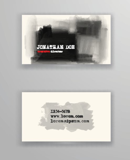 创意名片模板。图片下载
