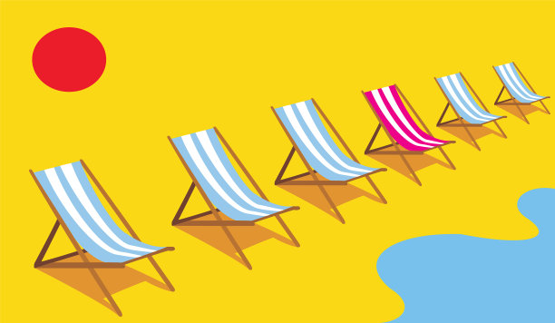 沙滩躺椅图片下载