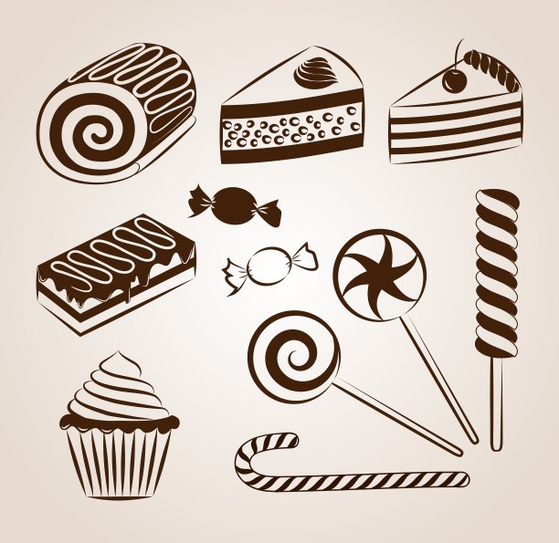 甜点集合图片下载