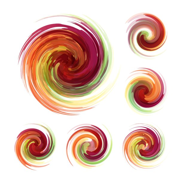 彩色抽象图标集。动态流程说明。图片下载