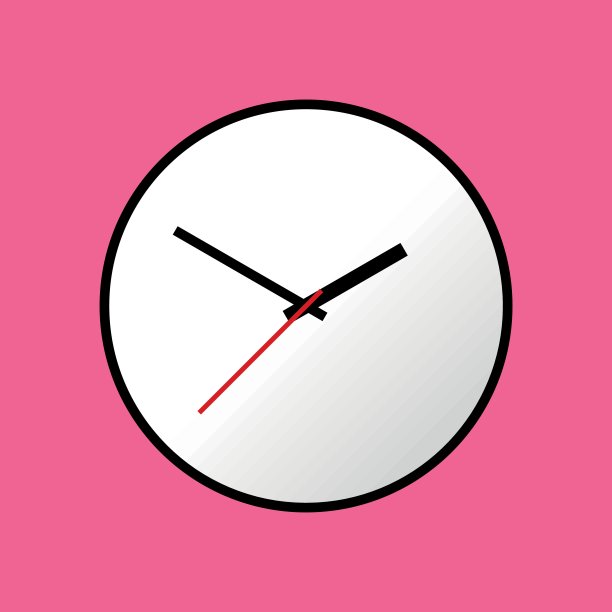 时钟图标，矢量插图，平面设计EPS10图片下载