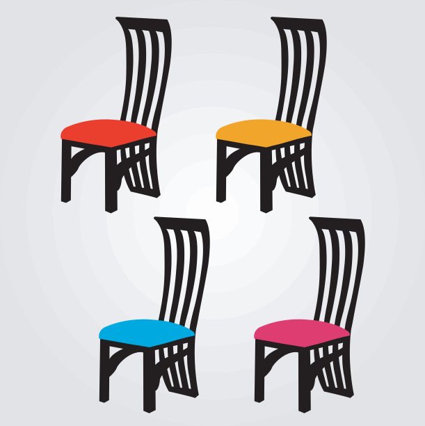 设计师餐椅图图片下载