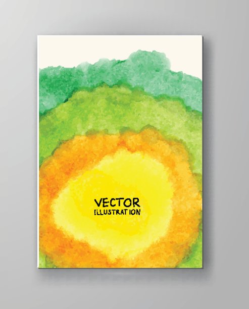 多色模糊背景的小册子。图片下载