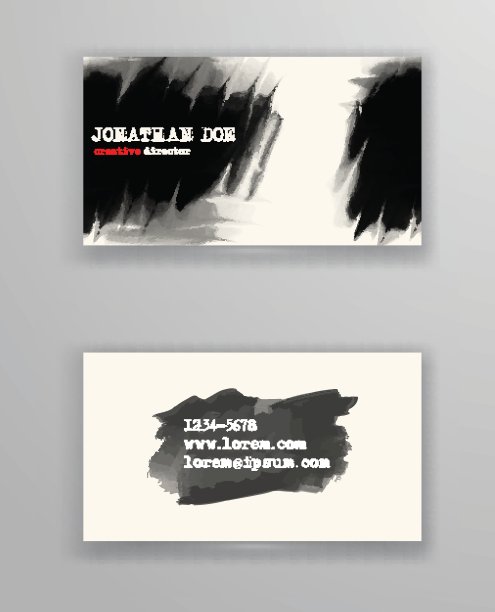 创意名片模板。图片下载