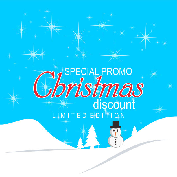 挂着闪闪发光的雪花的圣诞促销横幅图片下载