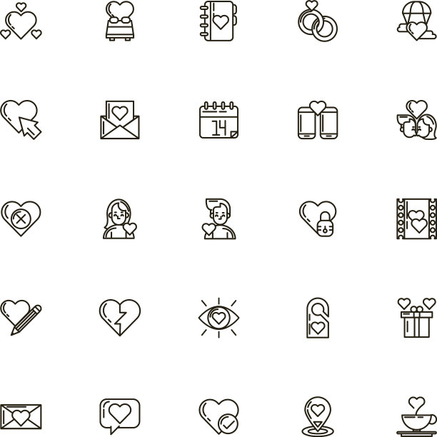 捆绑情人节图标图片下载