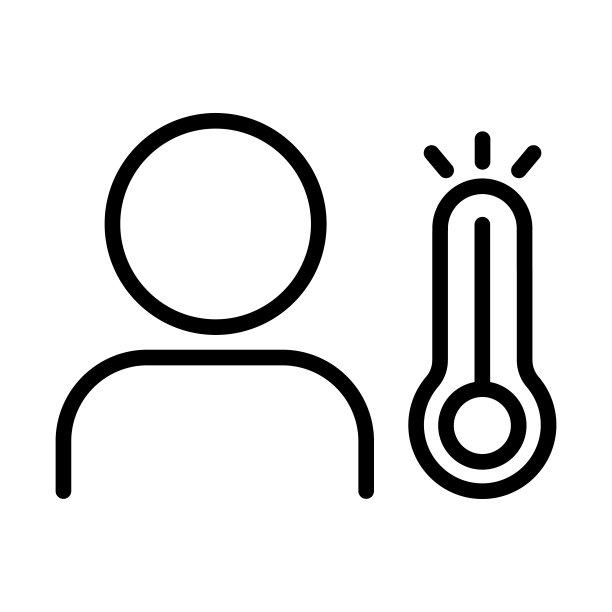 热冠状病毒症状轮廓向量图标孤立在白色背景上。用于web和ui设计的冠状病毒线向量图标图片下载