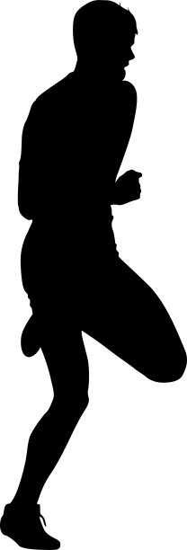 跑步者在短跑，男人。矢量插图。图片下载