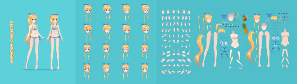 动漫女孩动漫人物动画图片下载