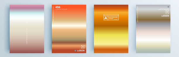 现代抽象封面集，最小封面设计。彩色几何背景，矢量插图。图片下载