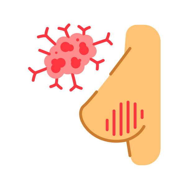 乳腺癌线颜色图标。人体器官的概念。恶性肿瘤。网页、手机应用、按钮、logo的签名。向量孤立的元素。可编辑的中风。图片下载