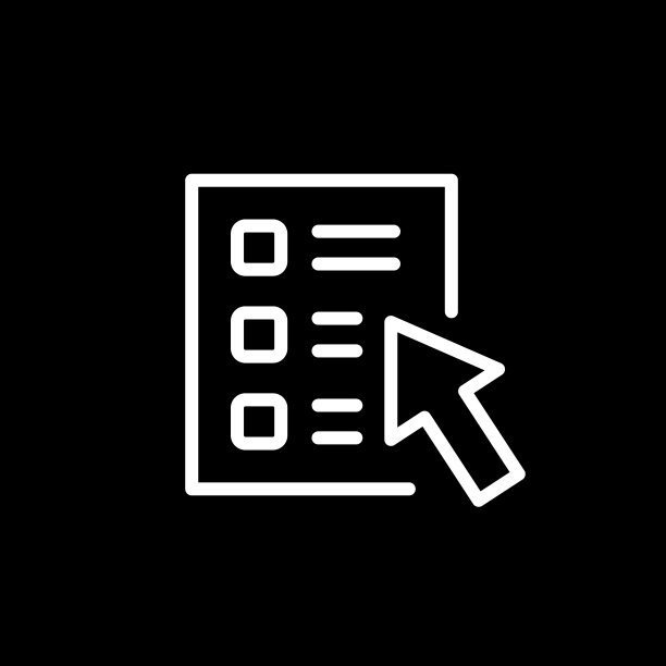 在线调查线性轮廓图标图片下载