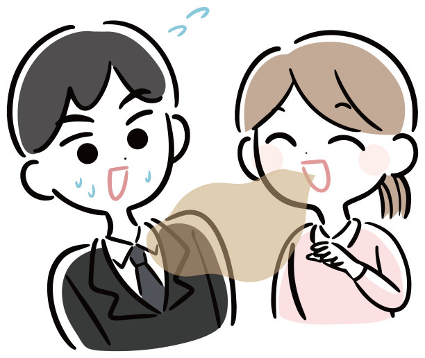 口臭女人插图向量图片下载