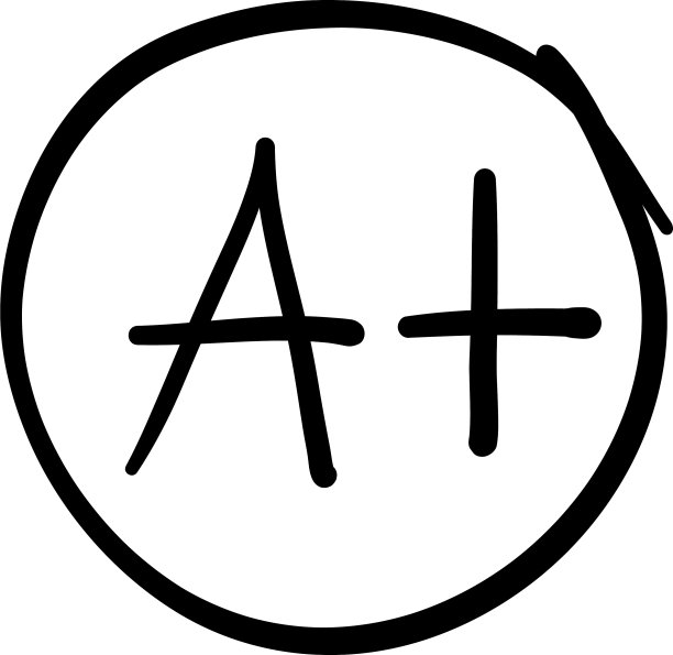 手绘等级a +结果图标图片下载