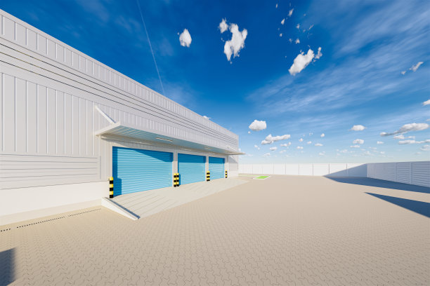 三维渲染仓库建筑图片下载