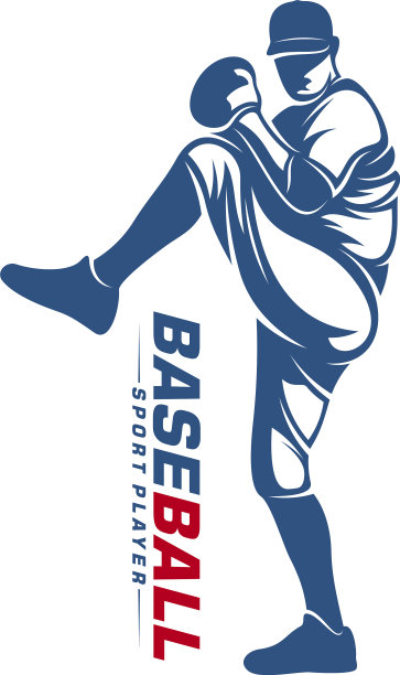 棒球运动员剪影棒球运动员标志图片下载