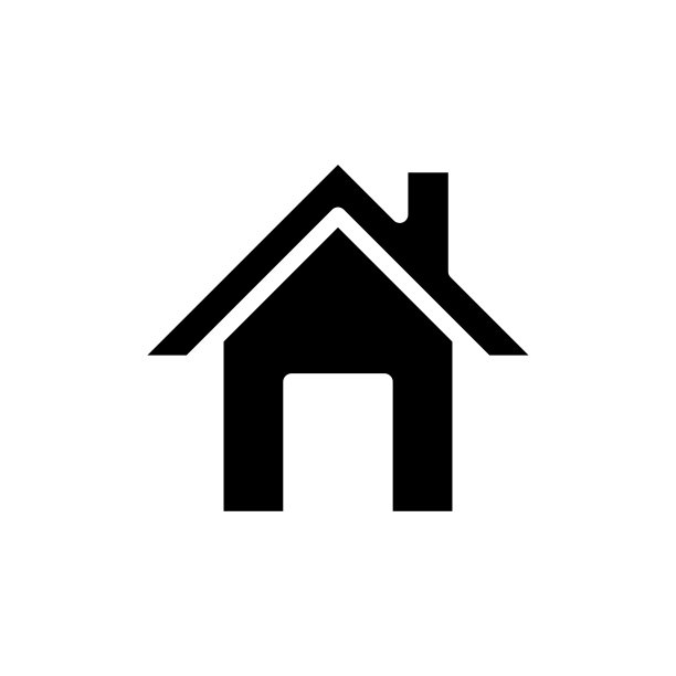 扁平风格房屋图标矢量模板设计图片下载