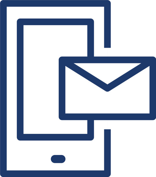 孤立的信封消息和智能手机图片下载