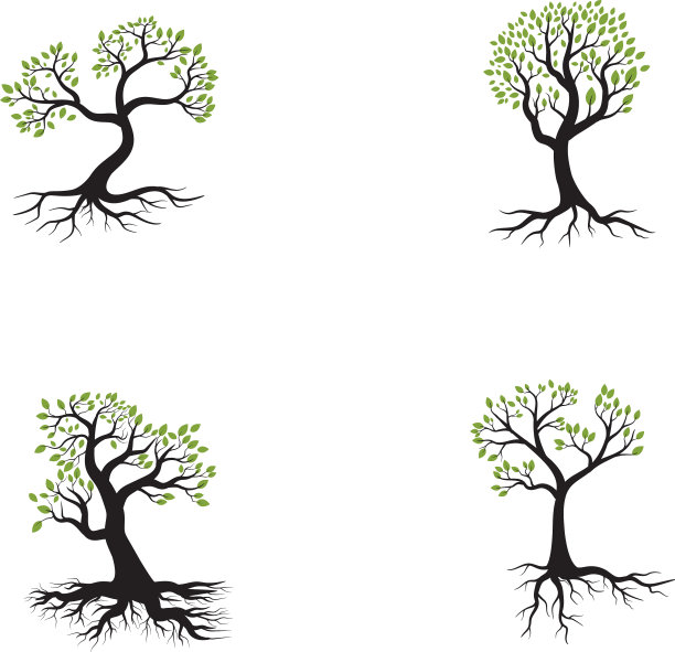 标志绿色树叶生态图片下载