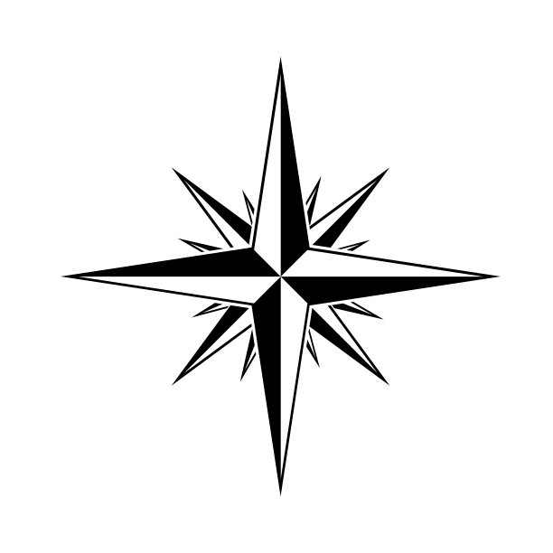 罗盘图标风地图西北矢量图片下载