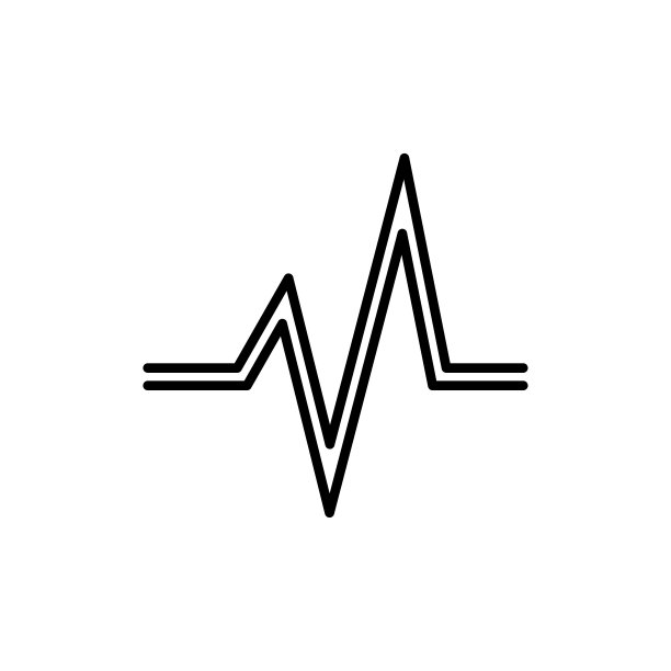 脉搏医疗图标平面矢量模板设计潮流图片下载