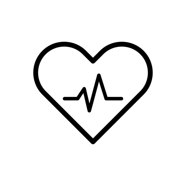 脉搏医疗图标平面矢量模板设计潮流图片下载