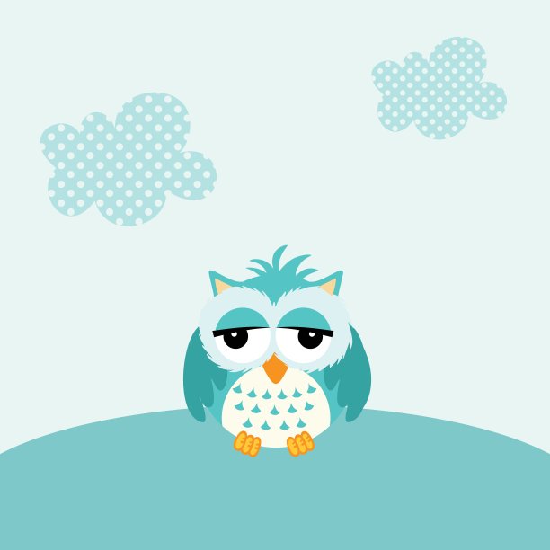 猫头鹰宝宝背景图片下载