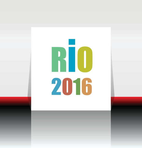 标志符号里约热内卢2016年奥运会在巴西国旗的颜色。巴西狂欢节。矢量图图片下载