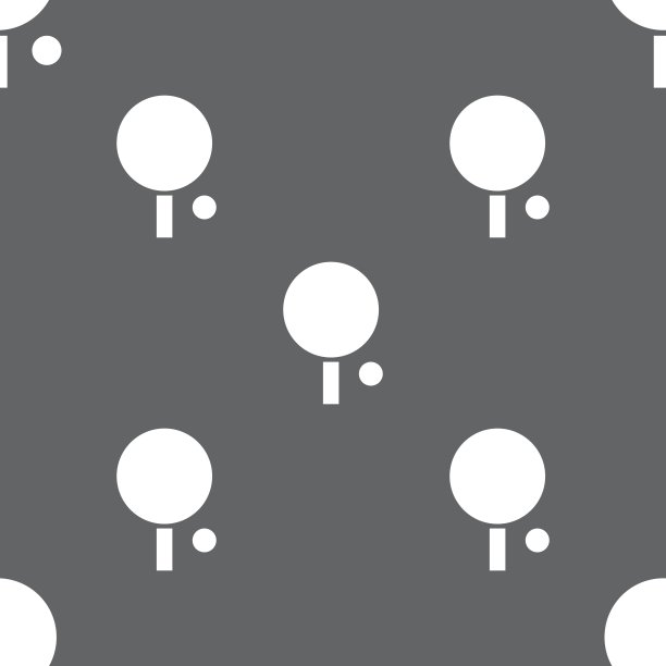 乒乓球的标志。灰色背景上的无缝模式。向量图片下载