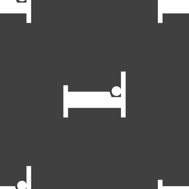 酒店的图标符号。灰色背景上的无缝模式。向量图片下载