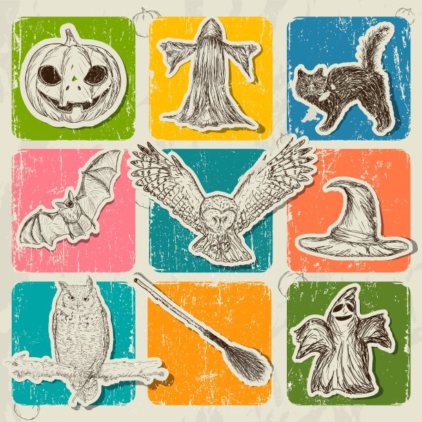 万圣节的海报。图片下载