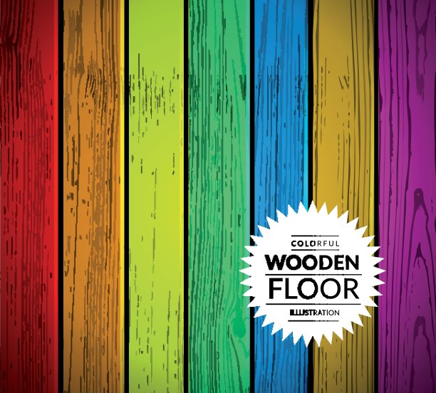 彩色木制矢量背景图片下载