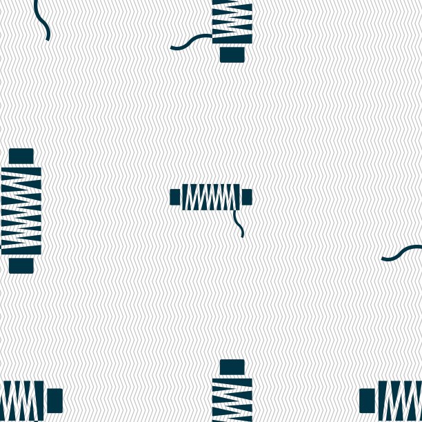 线程的图标符号。无缝图案与几何纹理。向量图片下载