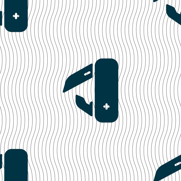 刀，野餐的标志。无缝图案与几何纹理。向量图片下载