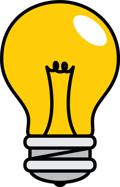 灯泡波普艺术风格的图标图片下载