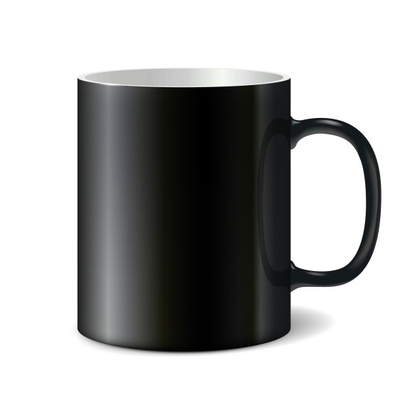 黑色大陶瓷杯印刷公司标志图片下载