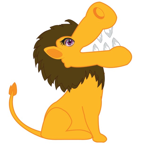 白色的动物狮子图片下载