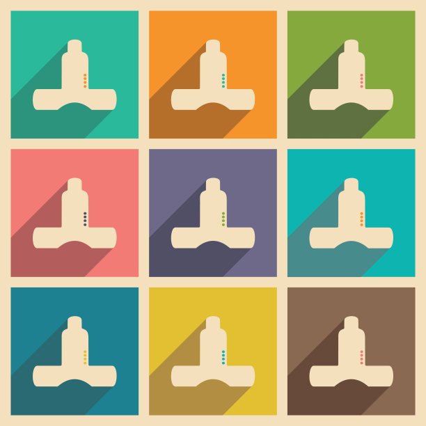 带阴影的平面概念和移动应用厨房通风图片下载