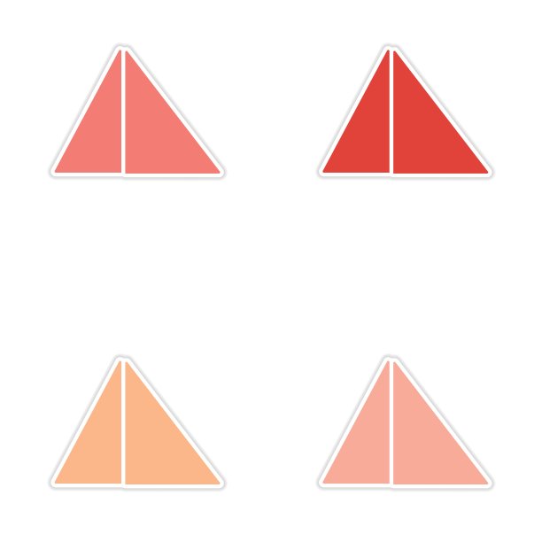 装配现实的贴纸设计在纸金字塔埃及图片下载