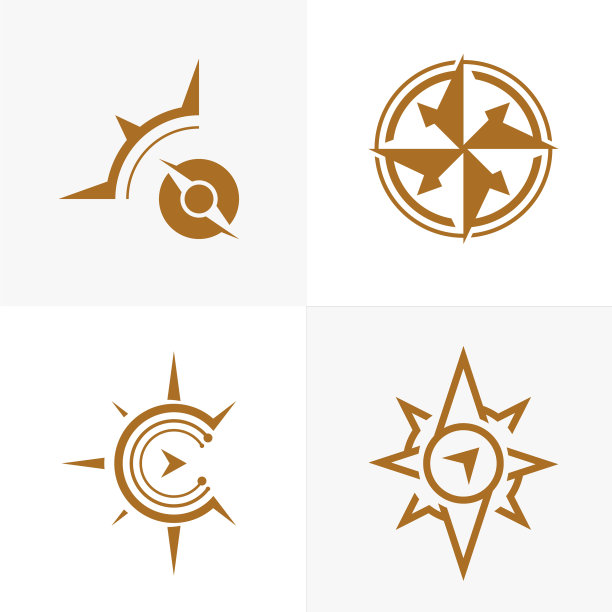 设置创意指南针标志设计模板图标图片下载