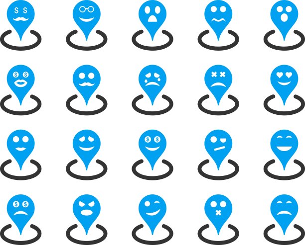 微笑的位置图标图片下载