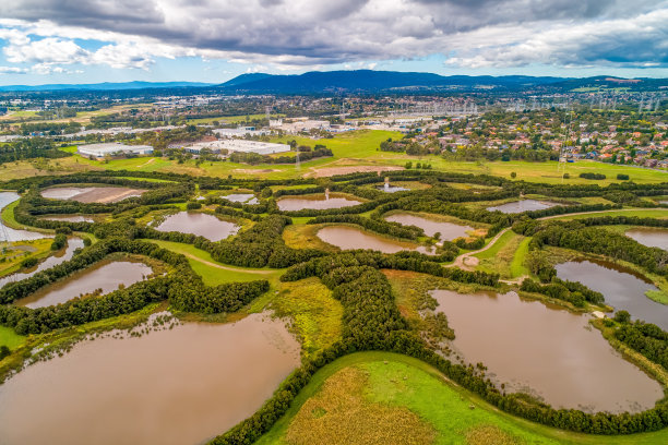 澳大利亚墨尔本自然保护区鸟瞰图图片下载