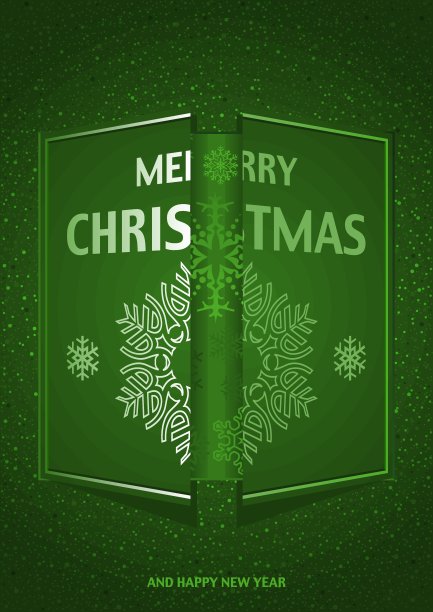 绿色圣诞祝福图片下载