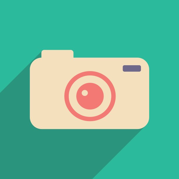 平面与阴影图标和移动应用摄像头图片下载