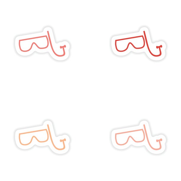 装配现实贴纸设计在纸上aquaquung图片下载